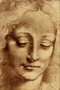 501018 Teste Di Giovinetta , Leonardo Da Vinci A4 Photo Print