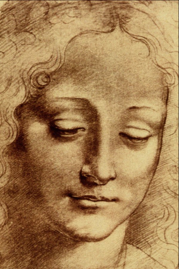 501018 Teste Di Giovinetta , Leonardo Da Vinci A4 Photo Print