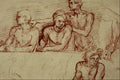 501022 Four Studies Of Apostles , Andrea Del Sarto A4 Photo Print