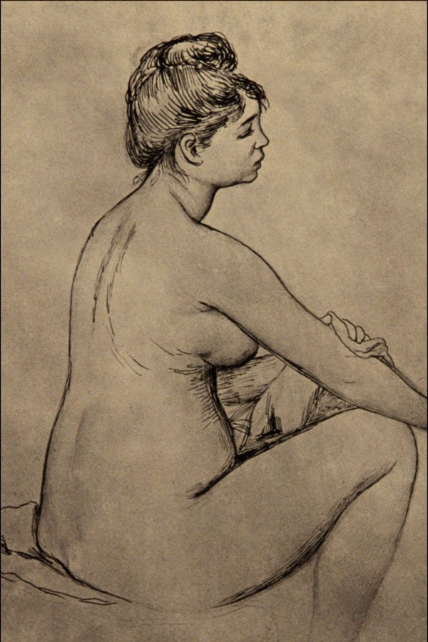 501024 Bather Drying Herself , Auguste Renoir A4 Photo Print