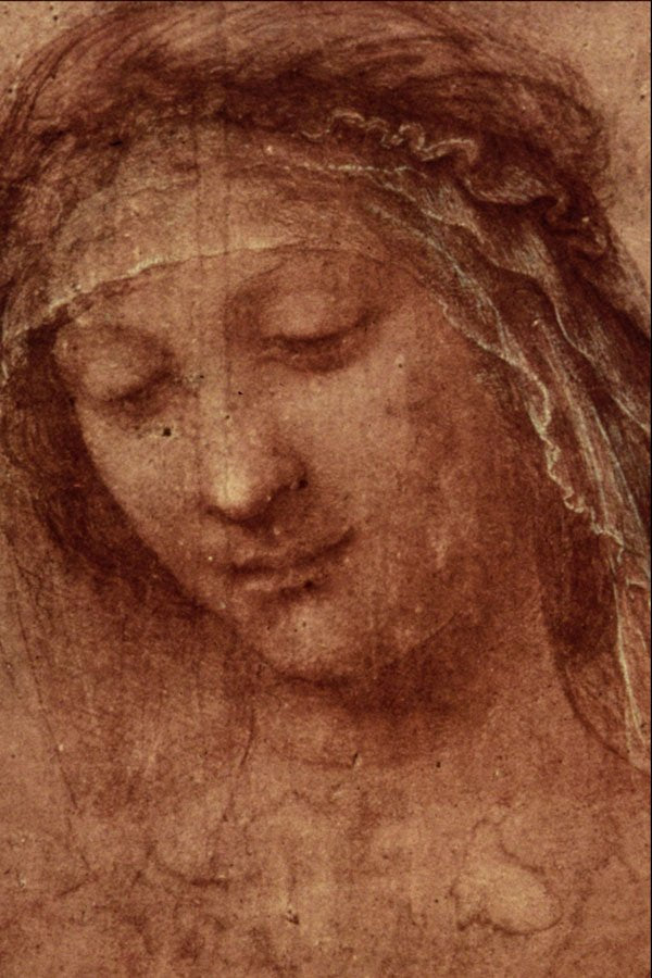 501026 Study Of A Woman s Head , Leonardo Da Vinci A4 Photo Print