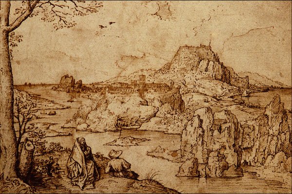 501041 Landscape With Rest On The Flight Into... , Pieter Brueghel A4 Photo Print