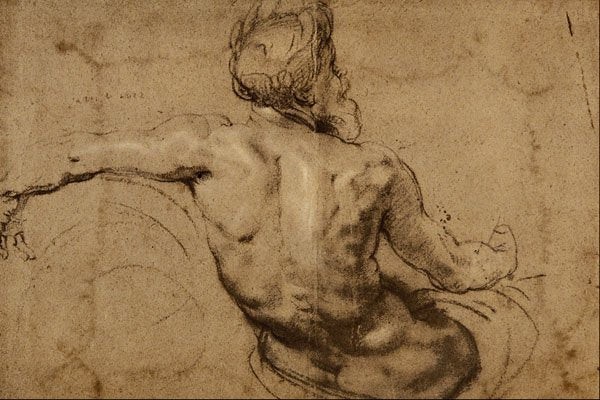 501048 Study Of A River God , Sir Peter Paul Rubens A4 Photo Print