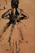 501049 Ballet Dancer Facing Inward, Hands On Hips , Edgar Degas A4 Photo Print