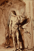 501055 Standing Male Nude , Rembrandt Harmenszoon Van Rijn A4 Photo Print