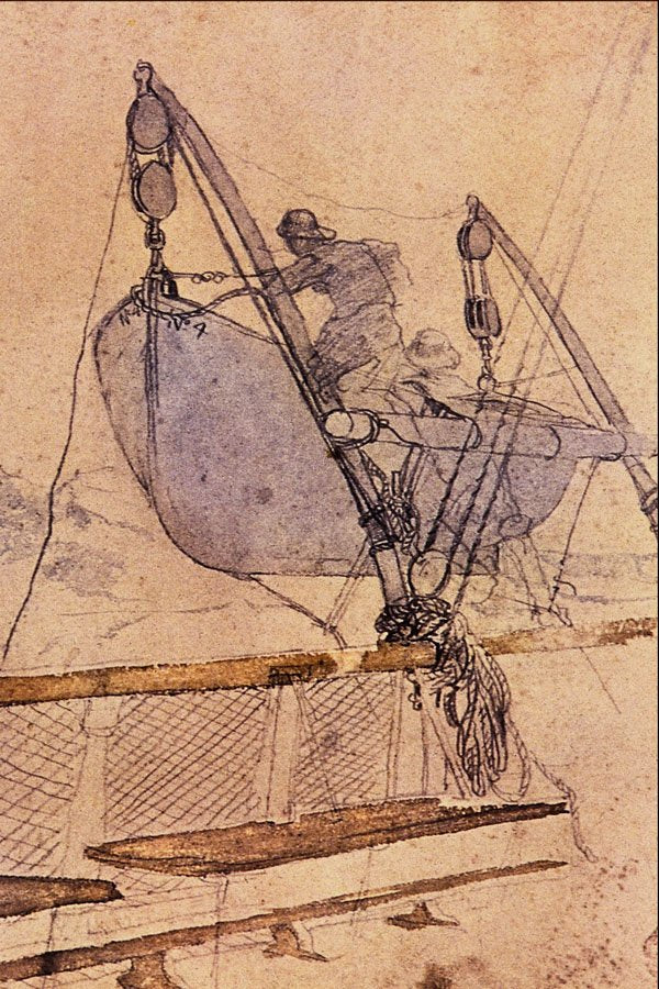 501059 Study For The Wreck Of The Iron Cross , Winslow Homer A4 Photo Print