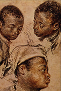 501061 Three Negro Boys , Jean Antoine Watteau A4 Photo Print