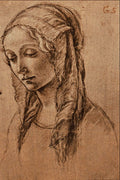501062 Head Of The Virgin , Francesco Botticini A4 Photo Print
