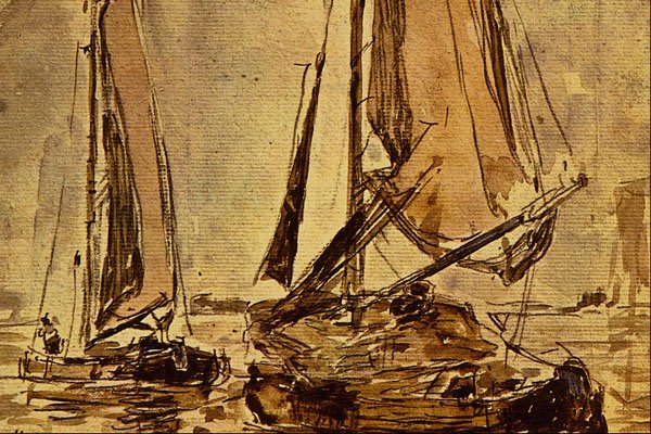 501067 Marine Scene , Eugene Boudin A4 Photo Print