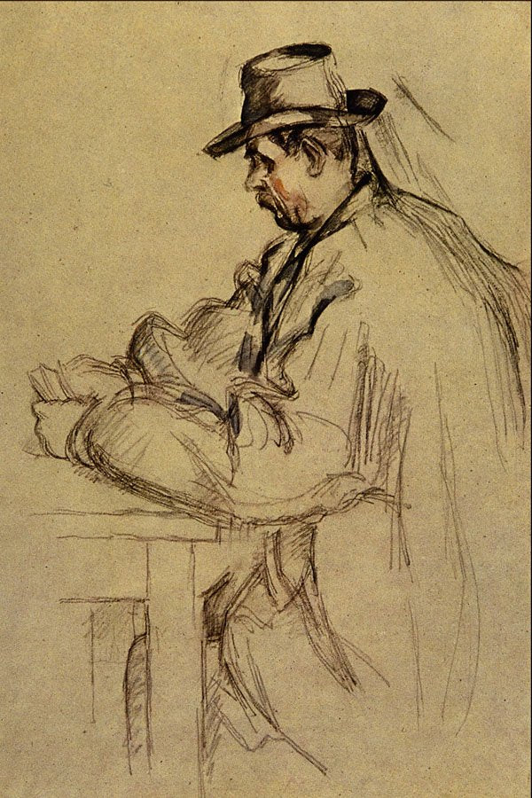 501070 Study For Card Players , Paul Cezanne A4 Photo Print