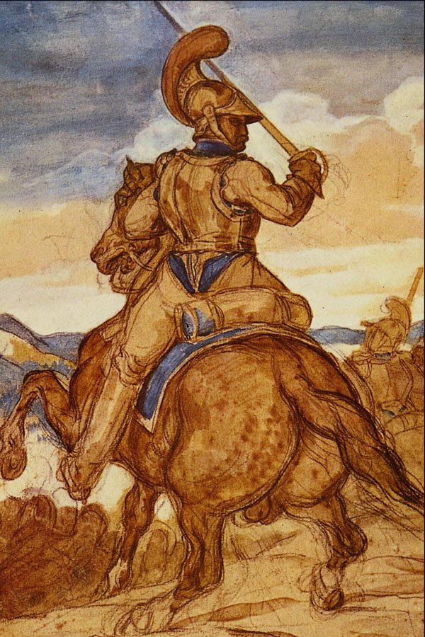 501079 Mounted Officer Of The Carabineers , Theodore Gericault A4 Photo Print