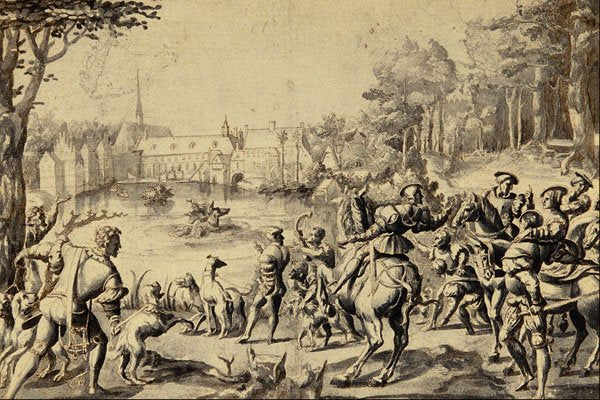 501090 Hunted Into The Water , Bernart Van Orley A4 Photo Print