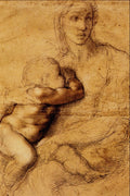 501091 La Madonna Che Allatta Il Figlio , Michelangelo Buonarroti A4 Photo Print