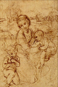 501096 Madonna Col Figlio E S. Giovannino , Sanzio Raffaello A4 Photo Print