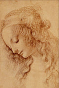 501097 Teste Di Donna Di Profilo , Leondardo Da Vinci A4 Photo Print