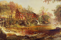 502011 The Old Red Mill , Jasper F. Cropsey A4 Photo Print