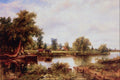 502027 River Scene With Cottage... , Frederick William Watts A4 Photo Print
