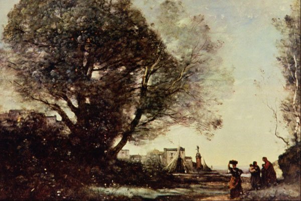 502042 Remembrance To Terracina , Jean Baptiste Camille Corot A4 Photo Print