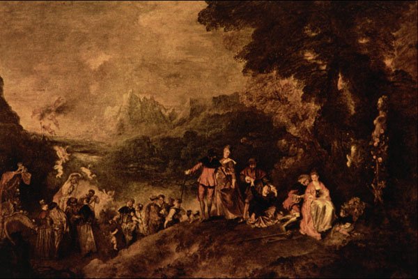 502061 L'Embarquement Pour Cythere , Jean Antoine Watteau A4 Photo Print
