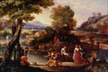 502074 Paesaggio Con Pescatori , Giovanni Francesco Grimaldi A4 Photo Print