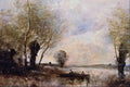 502080 La Peche En Barque Aupres... , Jean Baptiste Camille Corot A4 Photo Print