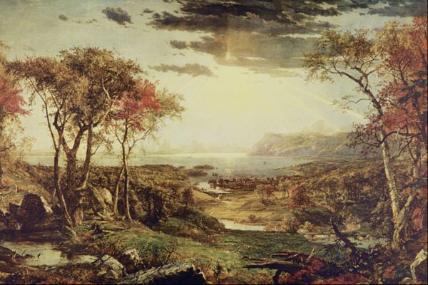 502088 Autumn On The Hudson , Jasper F. Cropsey A4 Photo Print