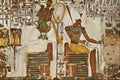 503018 Osiris And Atum Seated With Offerings  A4 Photo Print
