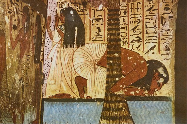 503024 Dead Man Kneeling Beside A Palm Tree Drinking  A4 Photo Print
