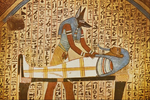 503026 Anubis Concluding Mummification Of Dead Man  A4 Photo Print