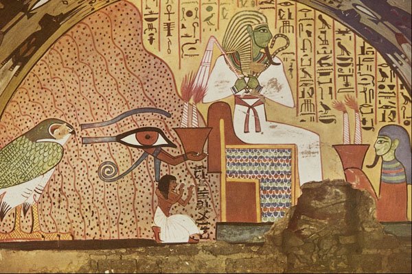 503034 Dead Man Kneels Beside Osiris , Tomb Of Pashed A4 Photo Print