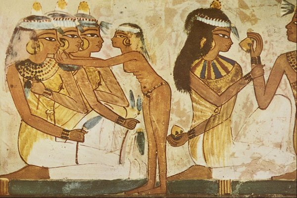 503036 Servant Girl Adjusting An Earring , Tomb Of Nakht A4 Photo Print