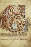 503080 The Initial G With Figures Of St. Augustine And Marcellinus  A4 Photo Print