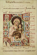 503082 The Virgin And Child; The Initial H , Prague A4 Photo Print