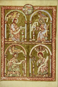 503083 The Four Evangelists , Vyserad Gospel Book, Prague A4 Photo Print