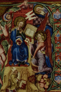 503088 The Initial B With Christ Blessing Seated On His Throne  A4 Photo Print
