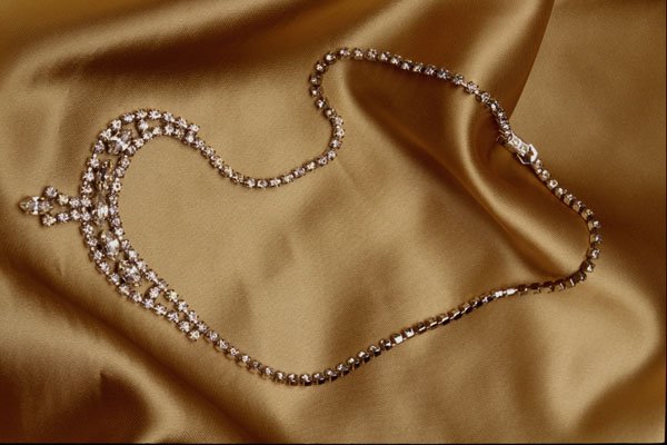 504007 Rhinestone Necklace A4 Photo Print
