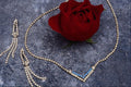 504010 Diamond Earrings And Necklace A4 Photo Print