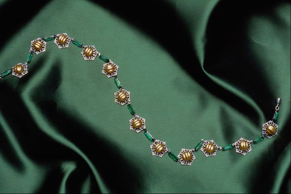 504028 Emerald Necklace A4 Photo Print
