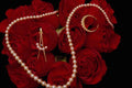 504031 Pearl Necklace And Pins A4 Photo Print