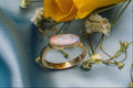 504054 14K Gold Ring, Solid Opal A4 Photo Print