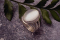 504063 Sterling Silver Ring With Moonstone A4 Photo Print