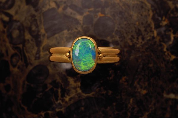 504065 14K Gold, Solid Opal A4 Photo Print