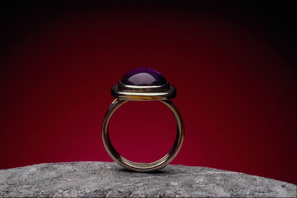 504067 Sterling Silver Ring With Amethyst A4 Photo Print