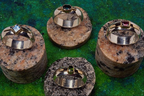 504070 Set Of Sterling Silver Rings A4 Photo Print