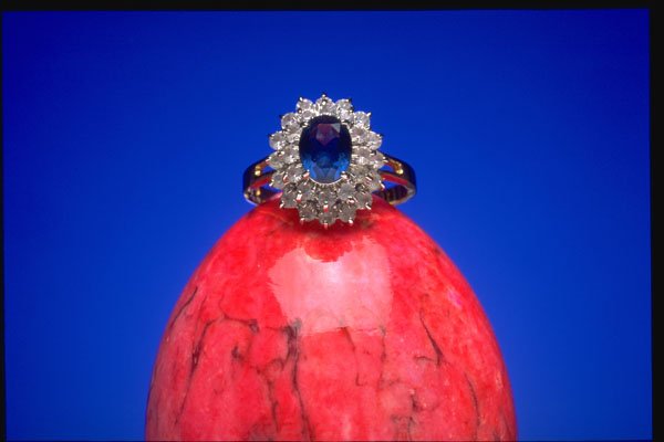 504074 Sapphire And Diamond Ring A4 Photo Print
