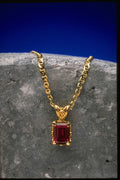 504089 Gold Pendant With Amethyst A4 Photo Print