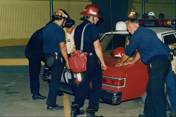 505000 Rescuers Strategy Meeting, Earthquake Scene, Oakland, CA A4 Photo Print