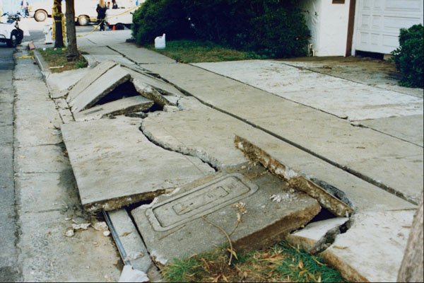 505001 Buckled Pavement After Earthquake, San Francisco, CA A4 Photo Print