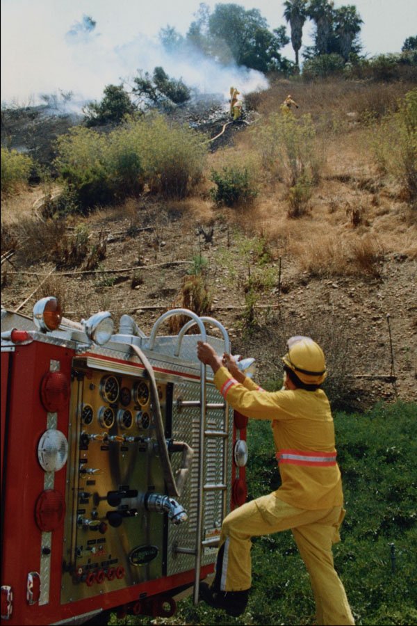 505014 Urban Wildland Interface Canyon Fire, Structures Threatened A4 Photo Print