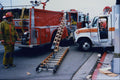 505023 Ambulance Versus Fire Engine Traffic Accident A4 Photo Print